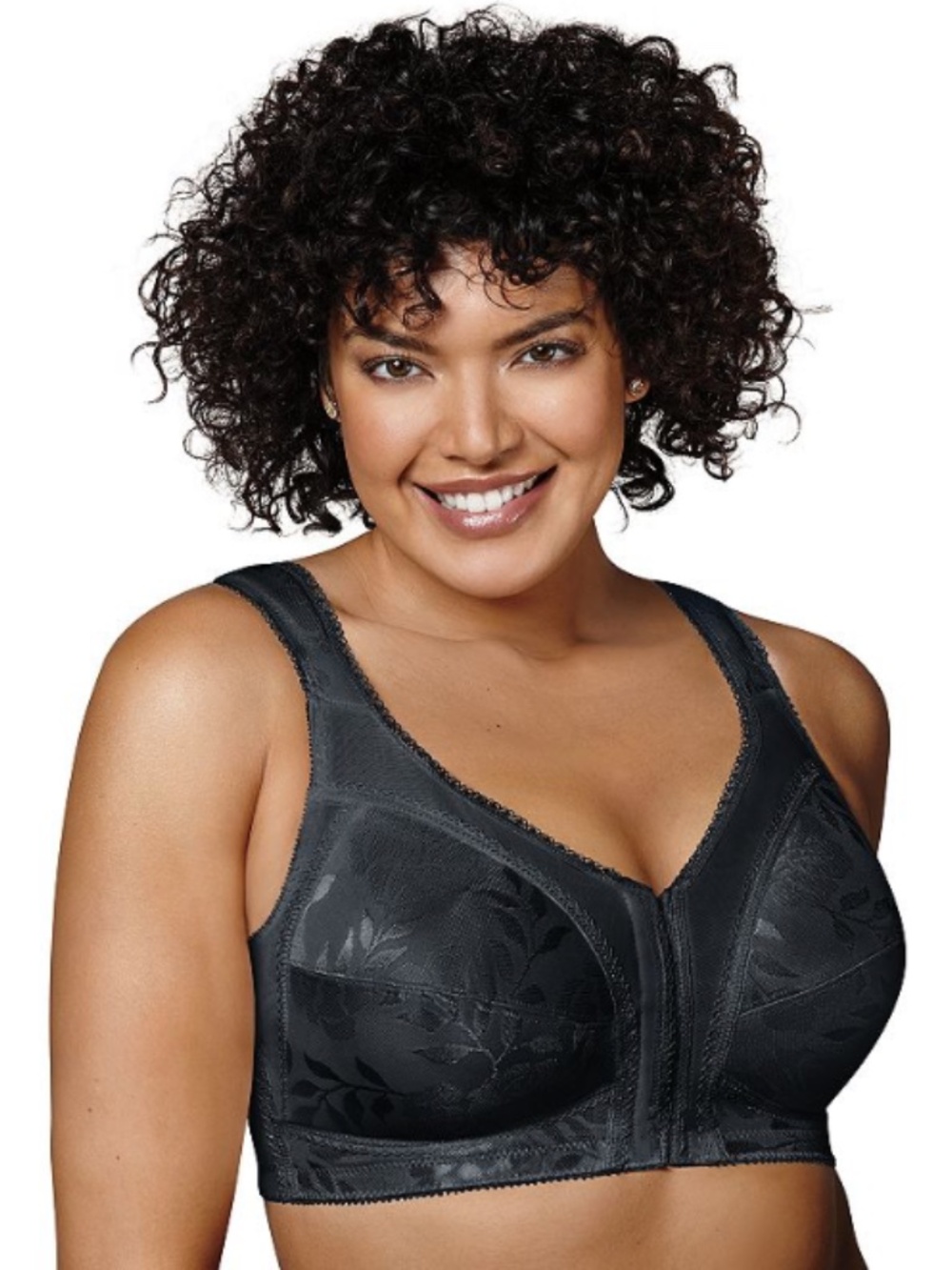 Playtex 18 Hour Women's Comfort Strap Front Close Bra 4695 Black 40DD